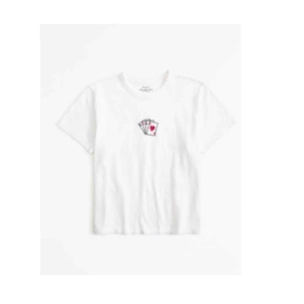 Abercrombie & Fitch Body Skimming Cards Graphic Tee